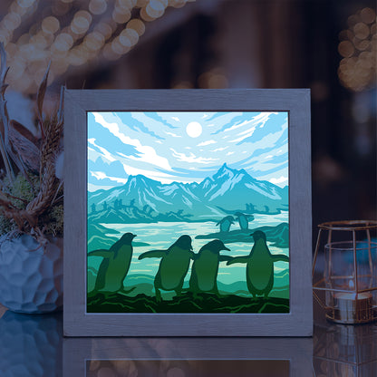 Penguin – 3D Lightbox SVG File for Cricut & Silhouette