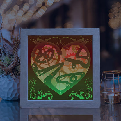 Heart Gear 3 – 3D Lightbox SVG File for Cricut & Silhouette