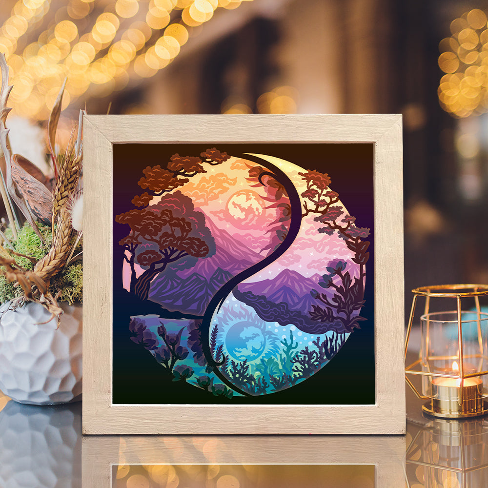 Yin Yang 3 – 3D Lightbox SVG File for Cricut & Silhouette