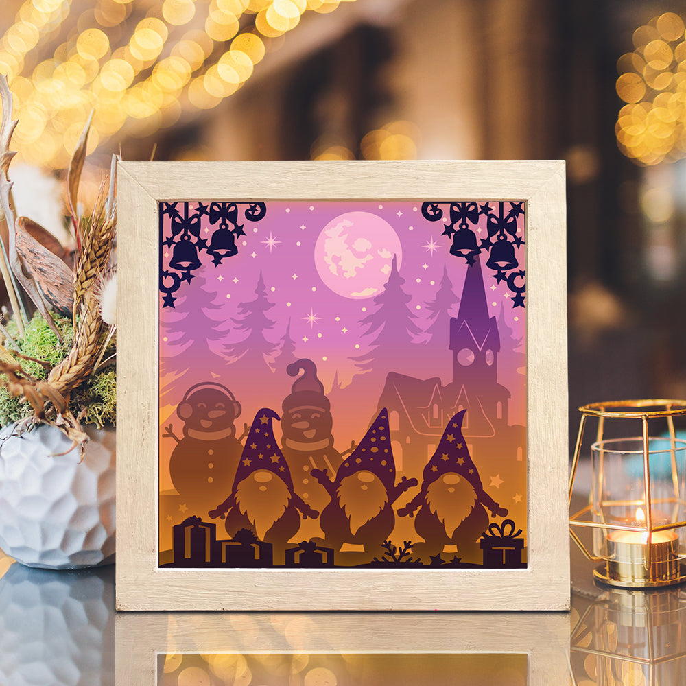 Christmas Gnome 1 – 3D Lightbox SVG File for Cricut & Silhouette