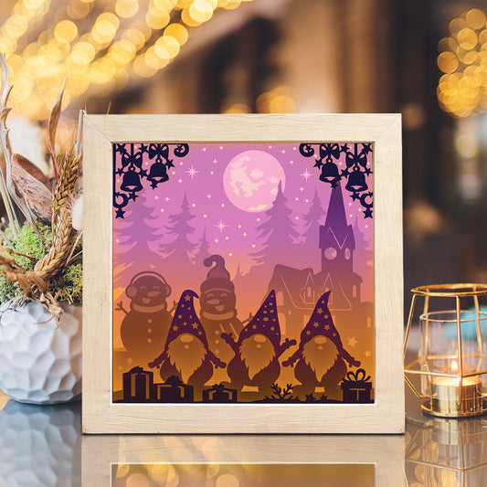 Christmas Gnome 1 – 3D Lightbox SVG File for Cricut & Silhouette