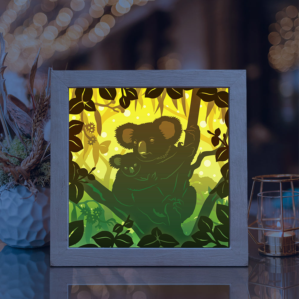 Koala – 3D Lightbox SVG File for Cricut & Silhouette