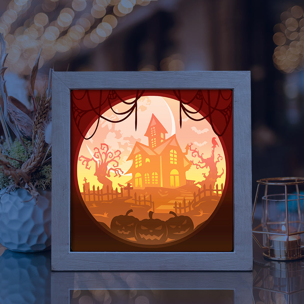 Cute Halloween 1 – 3D Shadow Box SVG File for Cricut & Silhouette