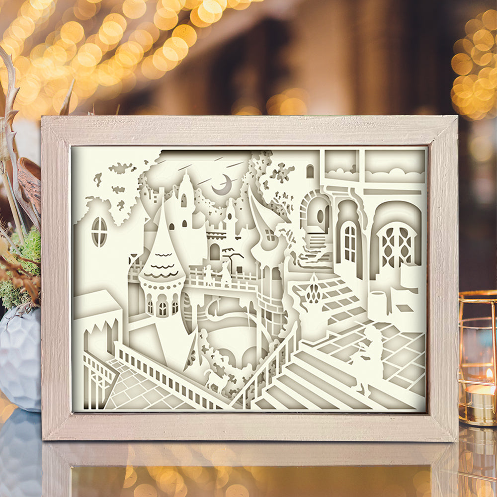 Little Girl And Cat – 3D Lightbox SVG File for Cricut & Silhouette