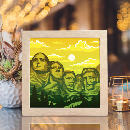Mount Rushmore – 3D Lightbox SVG File for Cricut & Silhouette