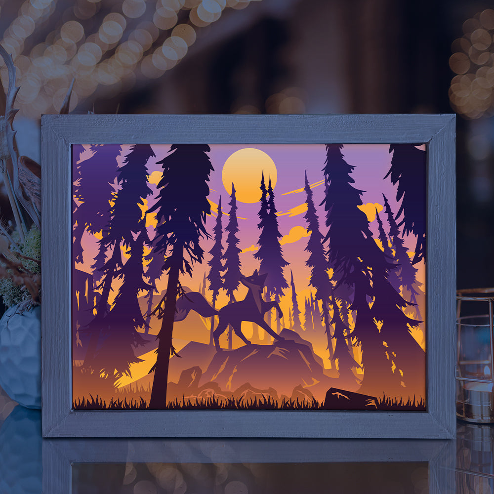 Fox 1 – 3D Lightbox SVG File for Cricut & Silhouette