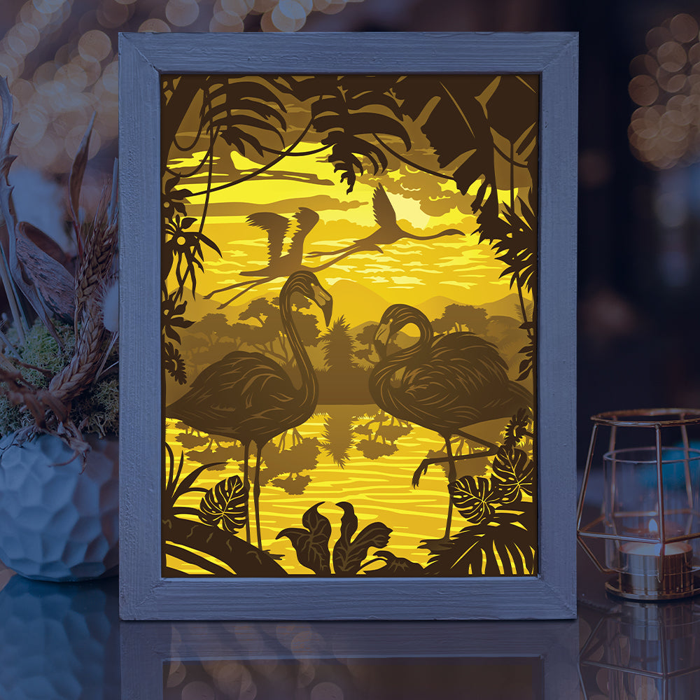 Flamingo 1 – 3D Lightbox SVG File for Cricut & Silhouette