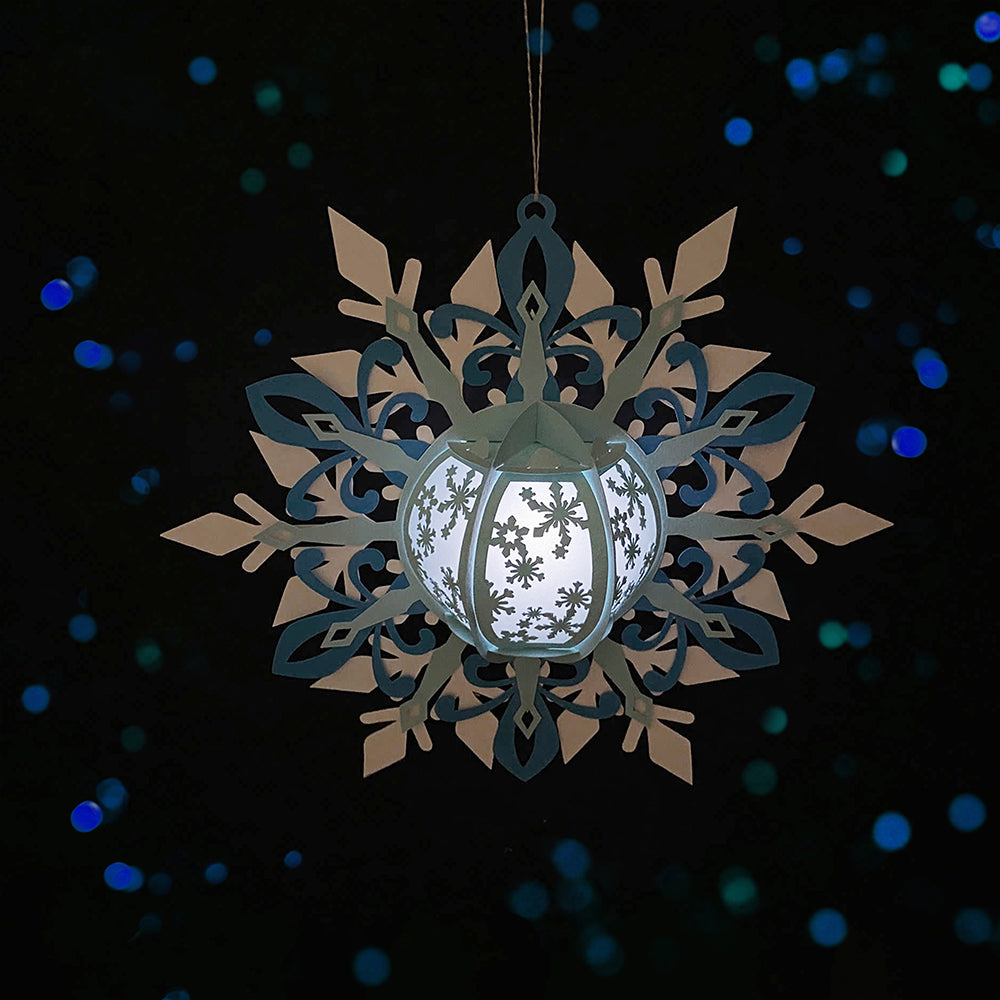 Snowflake 2 - 3D Christmas Lantern File - Cricut File  - VEKTOR KRAFT