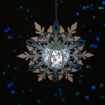 Snowflake 2 - 3D Christmas Lantern File - Cricut File  - VEKTOR KRAFT