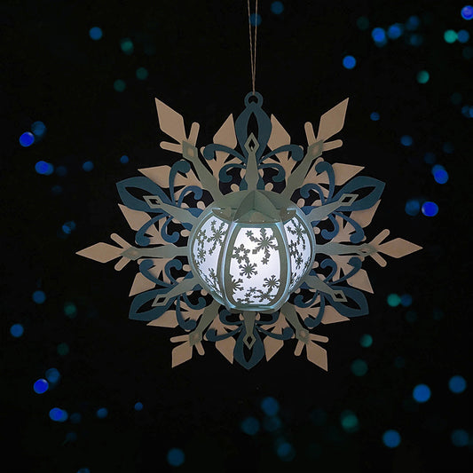Snowflake 2 - 3D Christmas Lantern File - Cricut File  - VEKTOR KRAFT