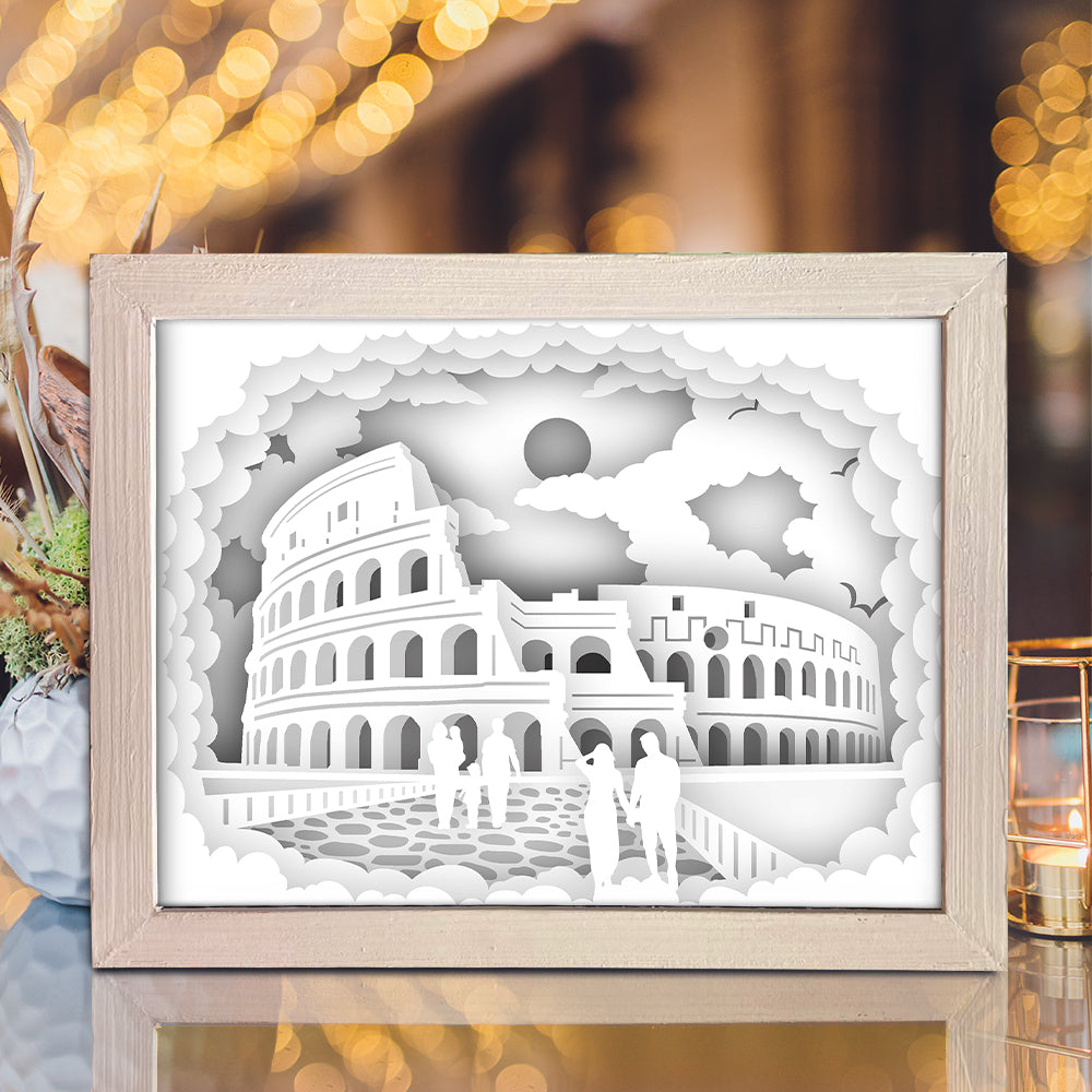 Colosseum 2 – 3D Lightbox SVG File for Cricut & Silhouette