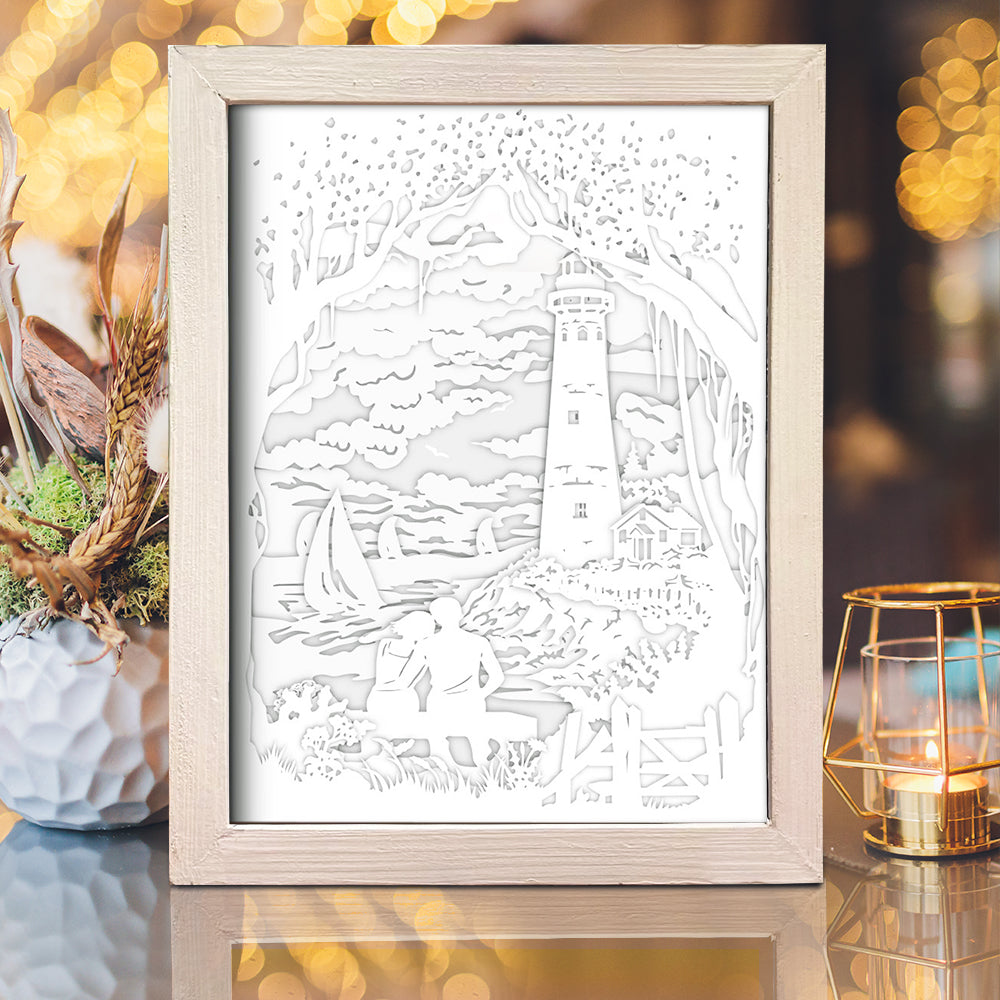 Lighthouse 1 – 3D Lightbox SVG File for Cricut & Silhouette