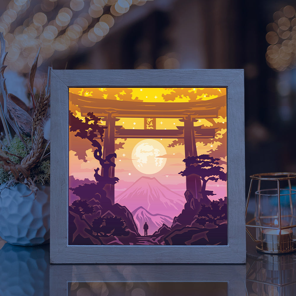 Moonlight Square – 3D Lightbox SVG File for Cricut & Silhouette