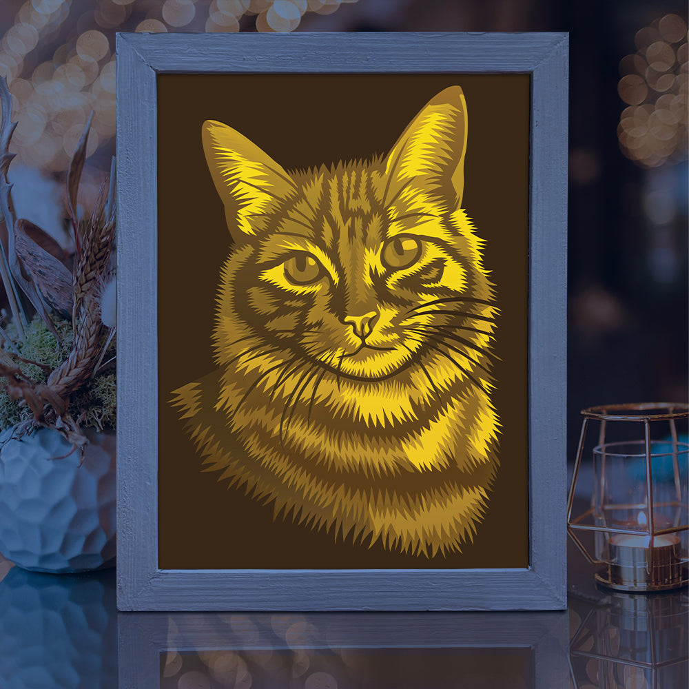 Cat Portraits – 3D Lightbox SVG File for Cricut & Silhouette