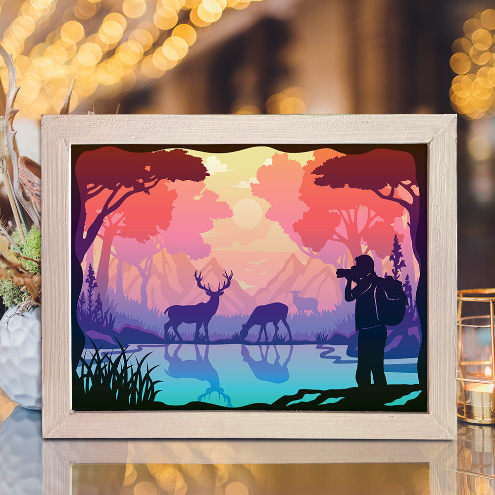 Photographer – 3D Lightbox SVG File for Cricut & Silhouette