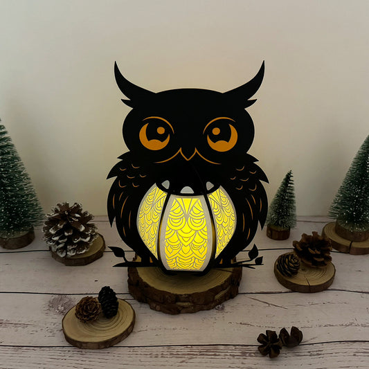 Owl - 3D Halloween Paper Lantern File - Cricut File  - VEKTOR KRAFT