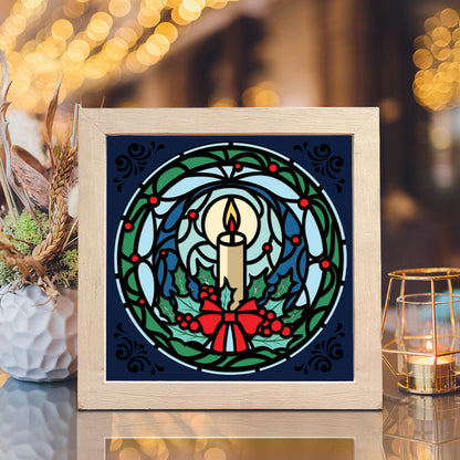 Christmas Candle – 3D Shadow Box SVG File for Cricut & Silhouette