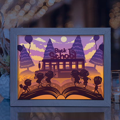 Back to School 1 – 3D Lightbox SVG File for Cricut & Silhouette
