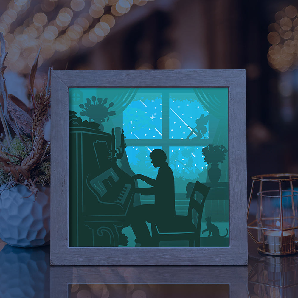 Piano 2 – 3D Lightbox SVG File for Cricut & Silhouette
