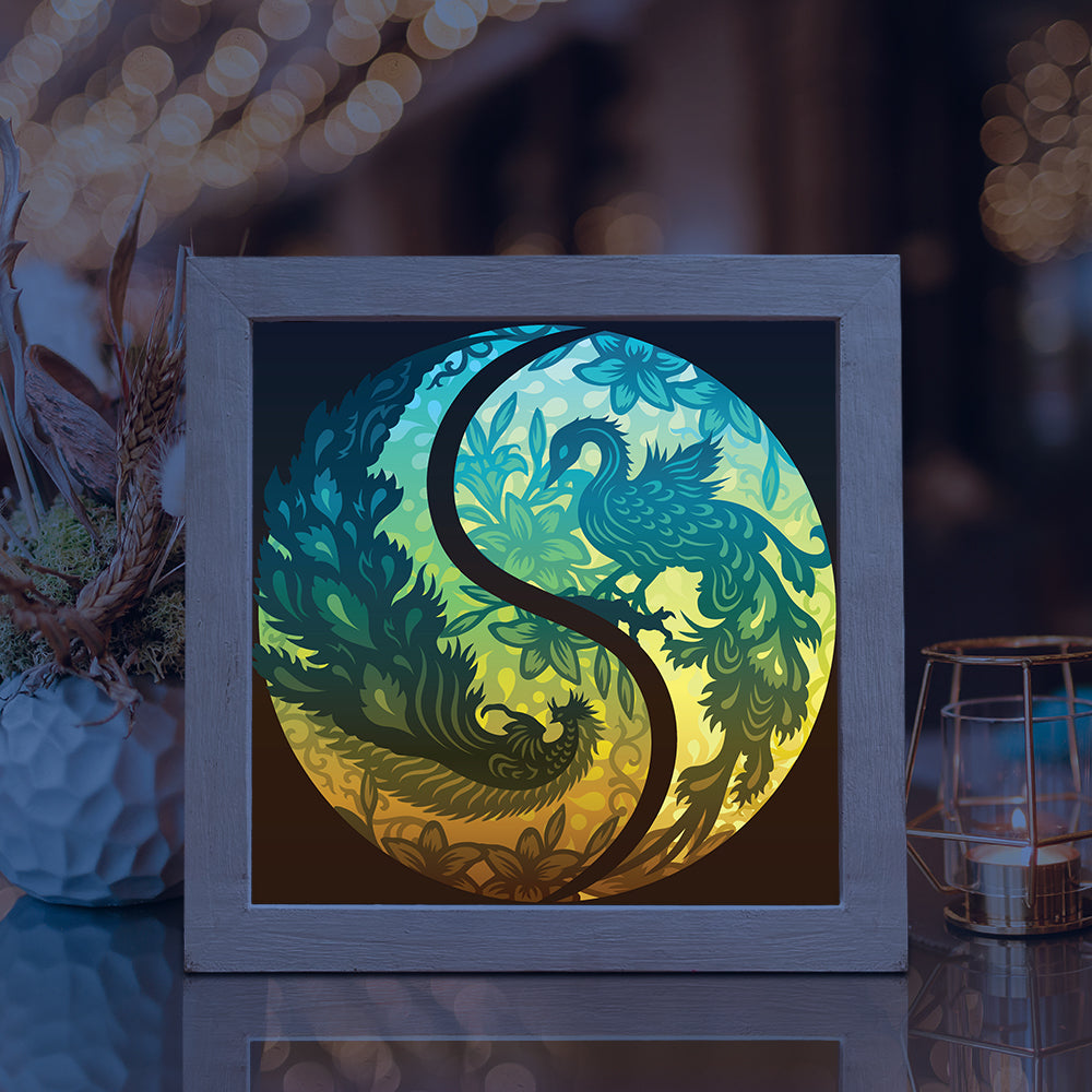 Phoenix 3 – 3D Lightbox SVG File for Cricut & Silhouette