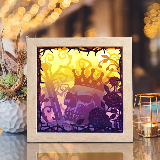 Bone King - 3D Papercut Lightbox File - Cricut File - VEKTOR KRAFT