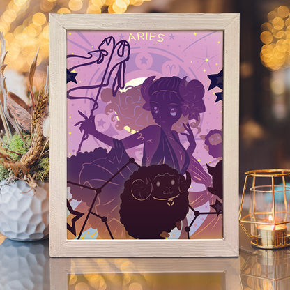 Zodiac Aries – 3D Lightbox SVG File for Cricut & Silhouette