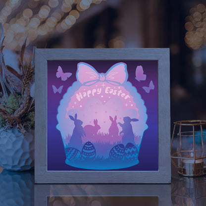 Happy Easter – 3D Lightbox SVG File for Cricut & Silhouette