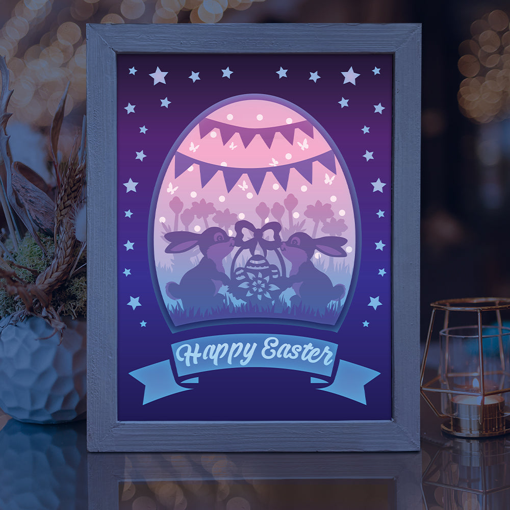 Easter 4 – 3D Lightbox SVG File for Cricut & Silhouette