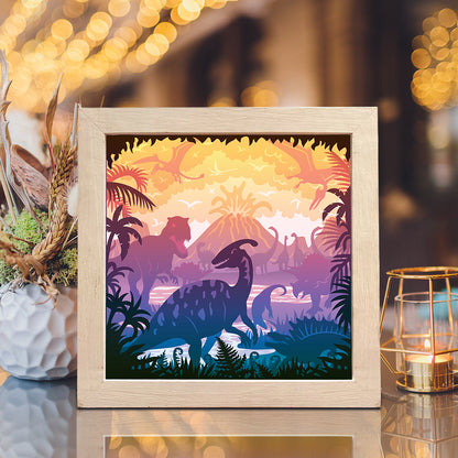 Dinosaur 2 – 3D Lightbox SVG File for Cricut & Silhouette