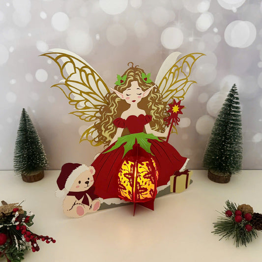 Christmas Fairy 1 - 3D Christmas Lantern File - Cricut File  - VEKTOR KRAFT