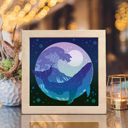 Whale 4 – 3D Lightbox SVG File for Cricut & Silhouette
