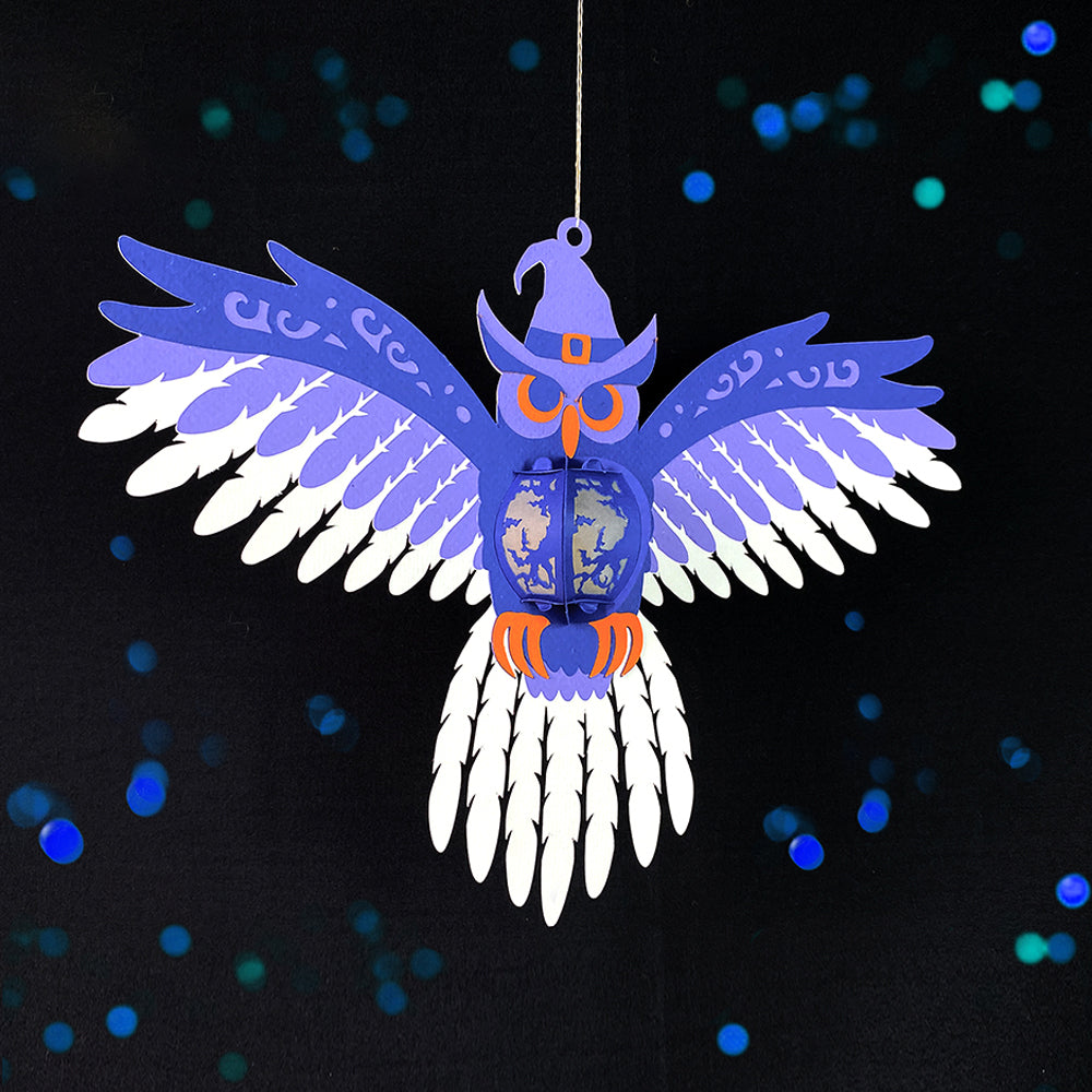 Owl 1 - 3D Halloween Paper Lantern File - Cricut File  - VEKTOR KRAFT