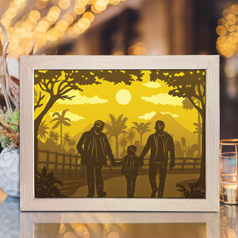 Happy Father's Day 2 - 3D Father Papercut Lightbox File - Cricut File - VEKTOR KRAFT
