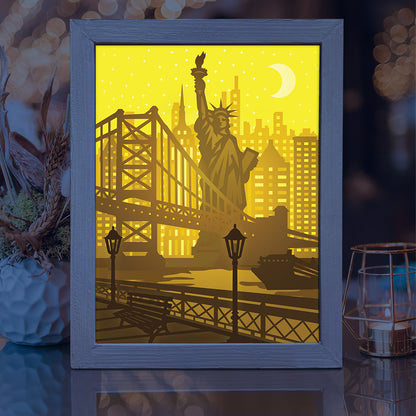 New York 2 – 3D Lightbox SVG File for Cricut & Silhouette