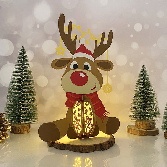 Reindeer Reindeer - 3D Christmas Lantern File - Cricut File  - VEKTOR KRAFT