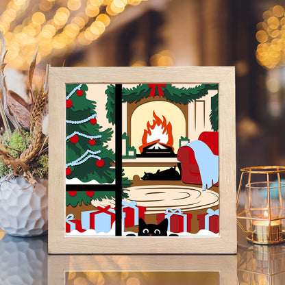 Fireside Christmas – 3D Shadow Box SVG File for Cricut & Silhouette