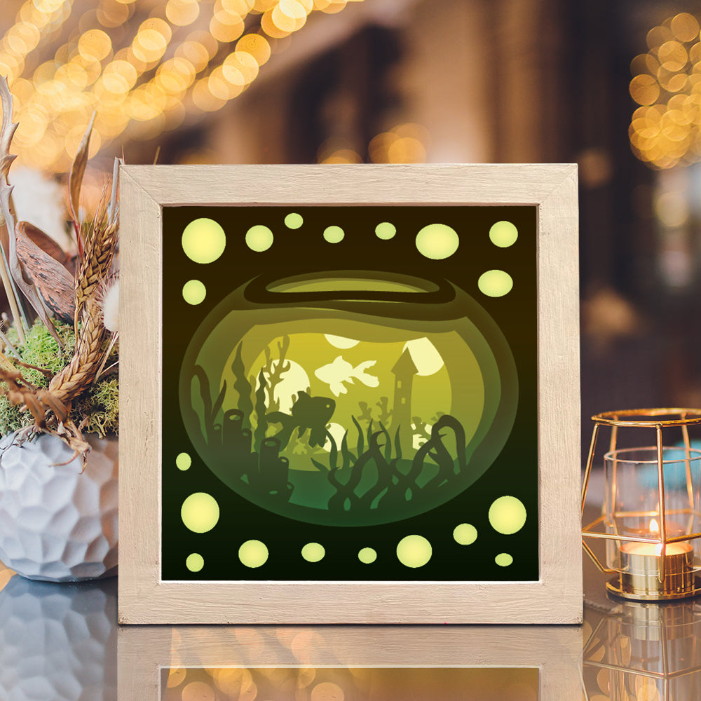 Aquarium – 3D Lightbox SVG File for Cricut & Silhouette