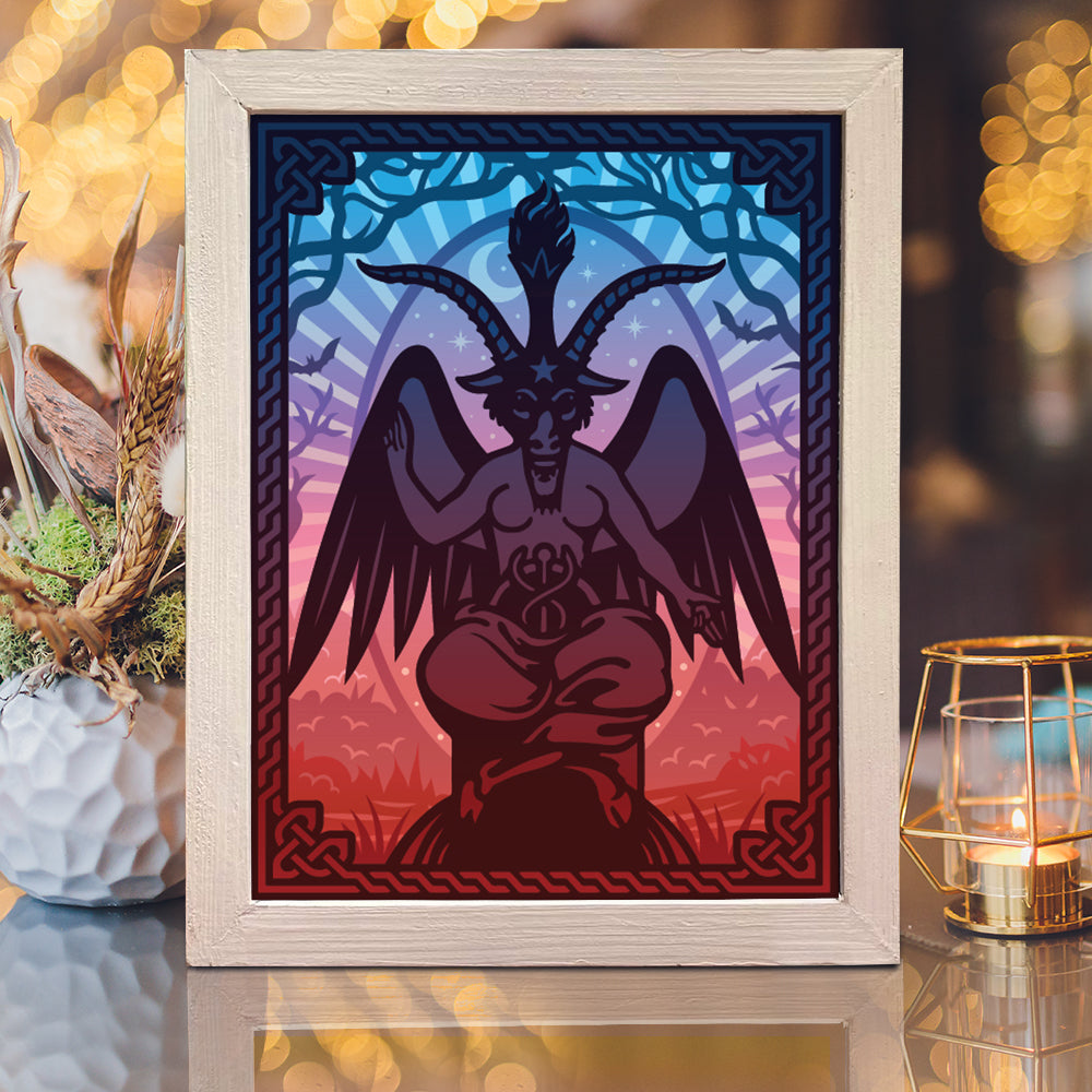 Baphomet – 3D Lightbox SVG File for Cricut & Silhouette