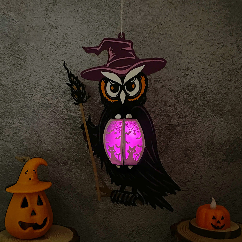 Owl 3 - 3D Halloween Paper Lantern File - Cricut File  - VEKTOR KRAFT