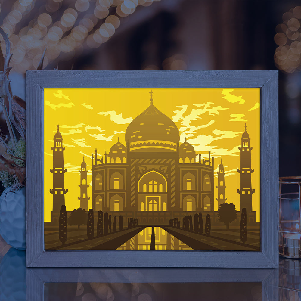 Taj Mahal – 3D Lightbox SVG File for Cricut & Silhouette