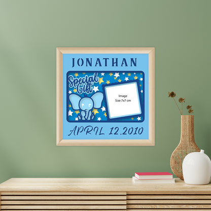 Customizable Baby Starts Boy – 3D Lightbox SVG File for Cricut & Silhouette