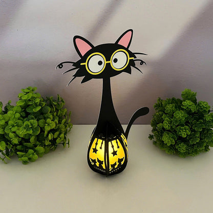 Cute Cat 1 - 3D Animal Paper Lantern File  - Cricut File  - VEKTOR KRAFT