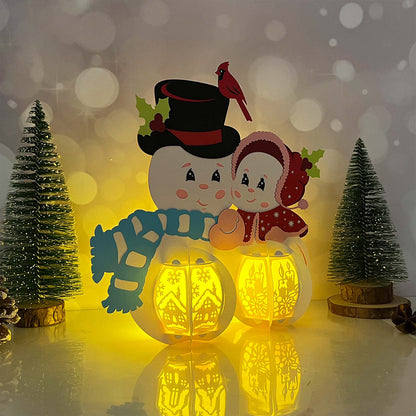 Snowman 3 Snowman - 3D Lantern File - Cricut File  - VEKTOR KRAFT