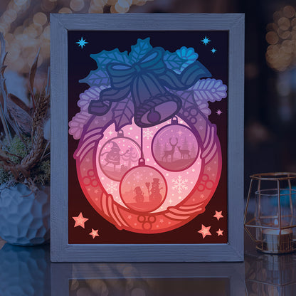 Merry Christmas 20 – 3D Lightbox SVG File for Cricut & Silhouette