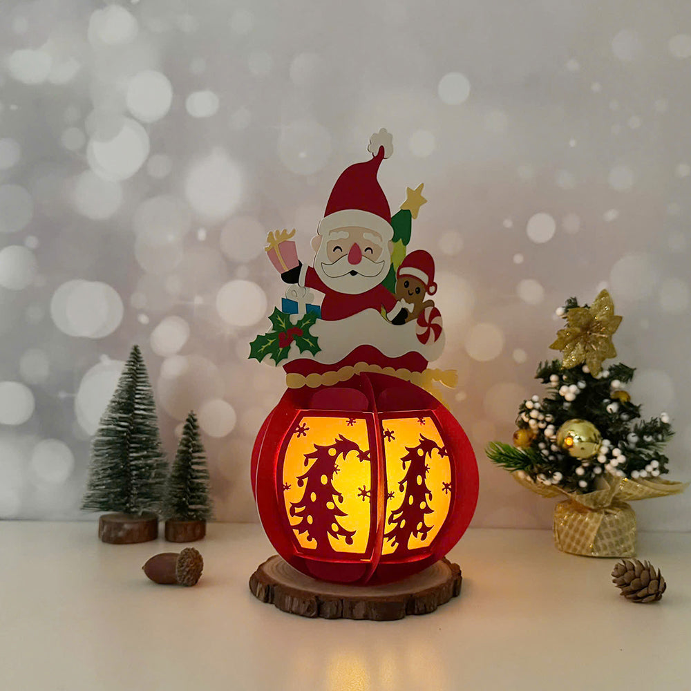 Santa Gift Bag 2- 3D Christmas Lantern File - Cricut File  - VEKTOR KRAFT