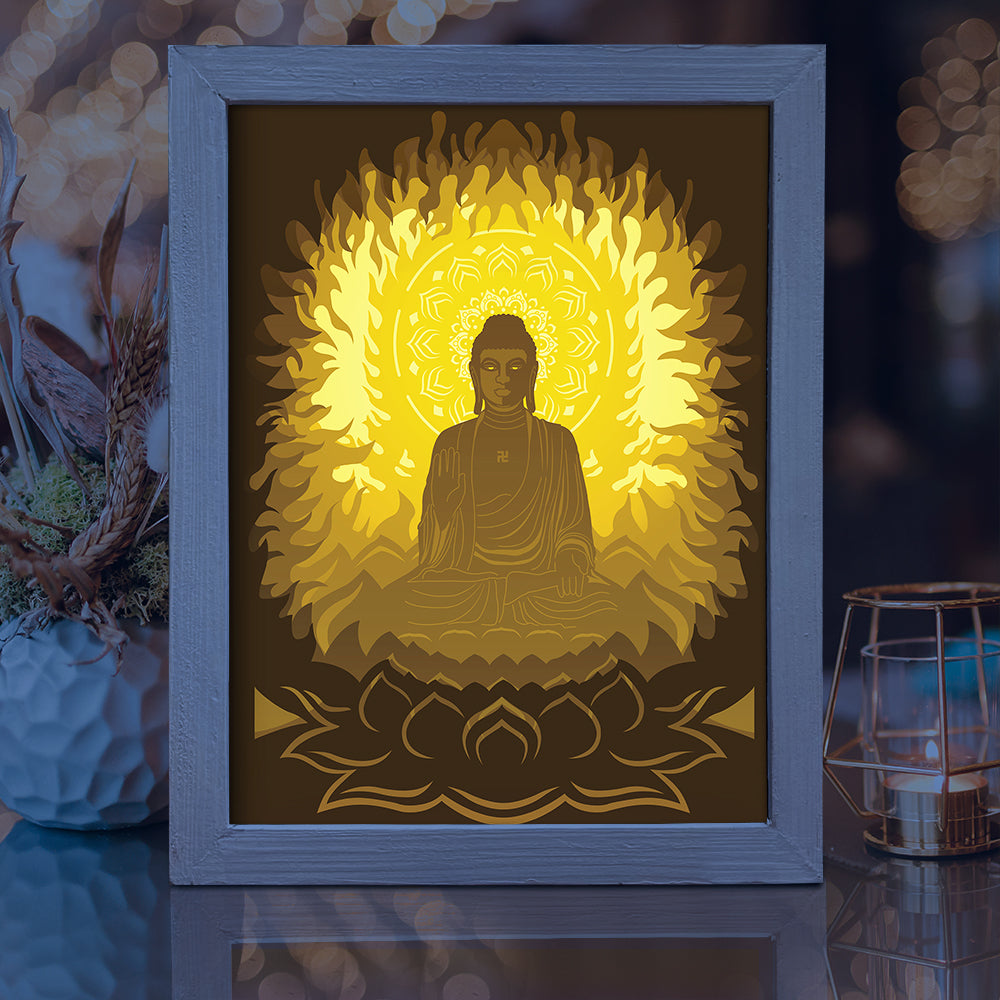 Buddha 2 – 3D Lightbox SVG File for Cricut & Silhouette