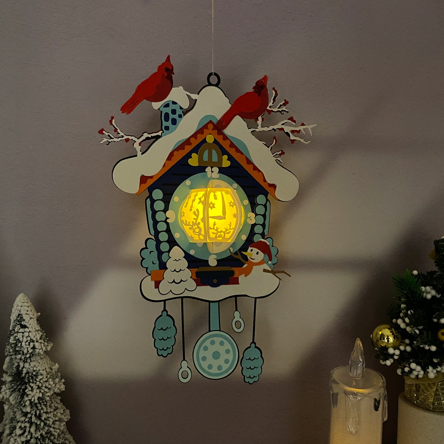 Pendulum Clock - 3D Christmas Lantern File - Cricut File  - VEKTOR KRAFT