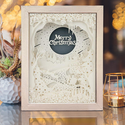 Merry Christmas 5 – 3D Lightbox SVG File for Cricut & Silhouette