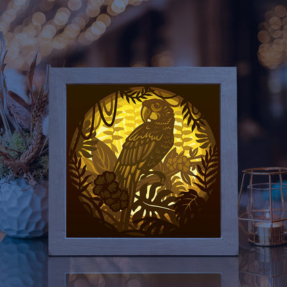 Parrot – 3D Lightbox SVG File for Cricut & Silhouette