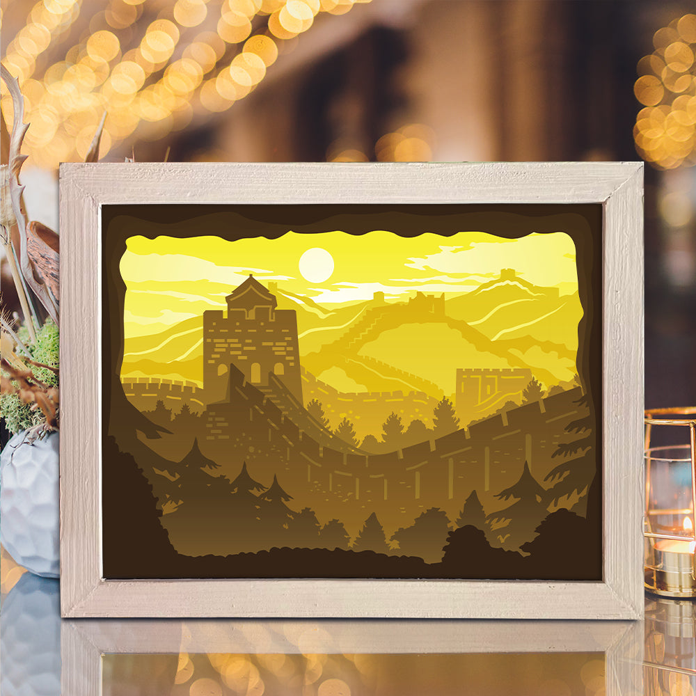 The Great Wall Of China – 3D Lightbox SVG File for Cricut & Silhouette